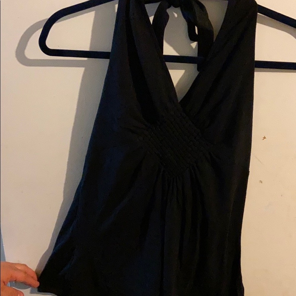 Black Basic Halter Top - Picture 2 of 6